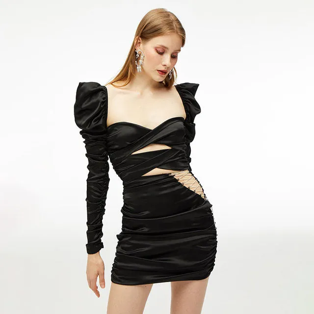 JANIS LACE UP MINI DRESS