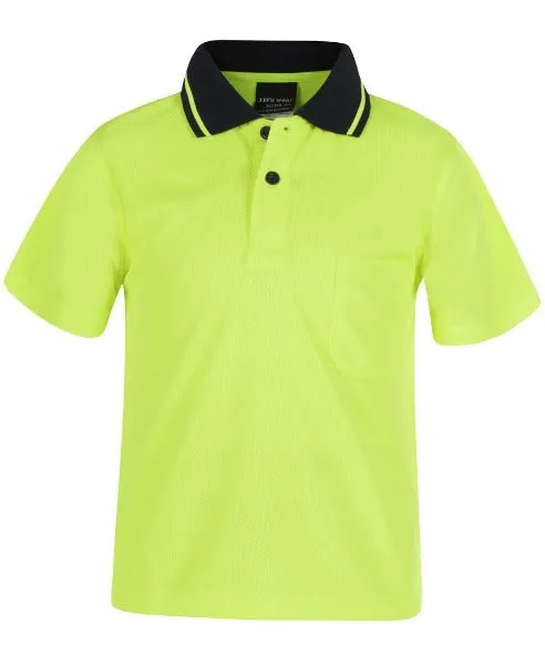 JBs Wear Toddler Hi Vis Polo Shirt Non Cuff Traditional Polo