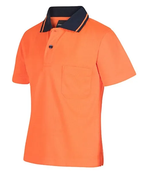 JBs Wear Toddler Hi Vis Polo Shirt Non Cuff Traditional Polo