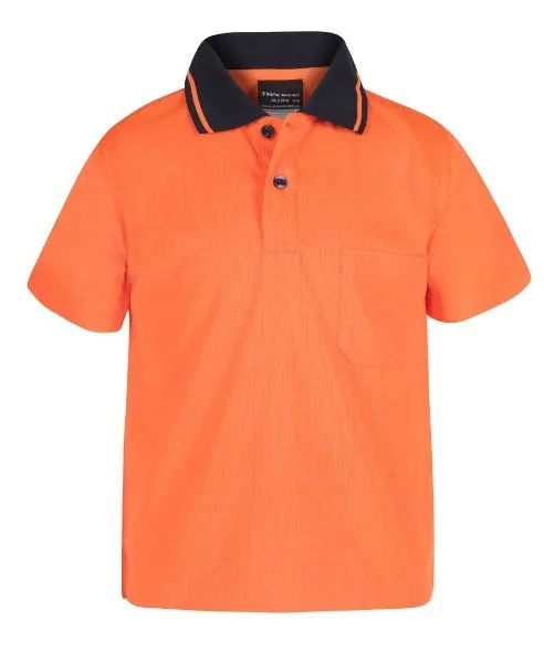 JBs Wear Toddler Hi Vis Polo Shirt Non Cuff Traditional Polo