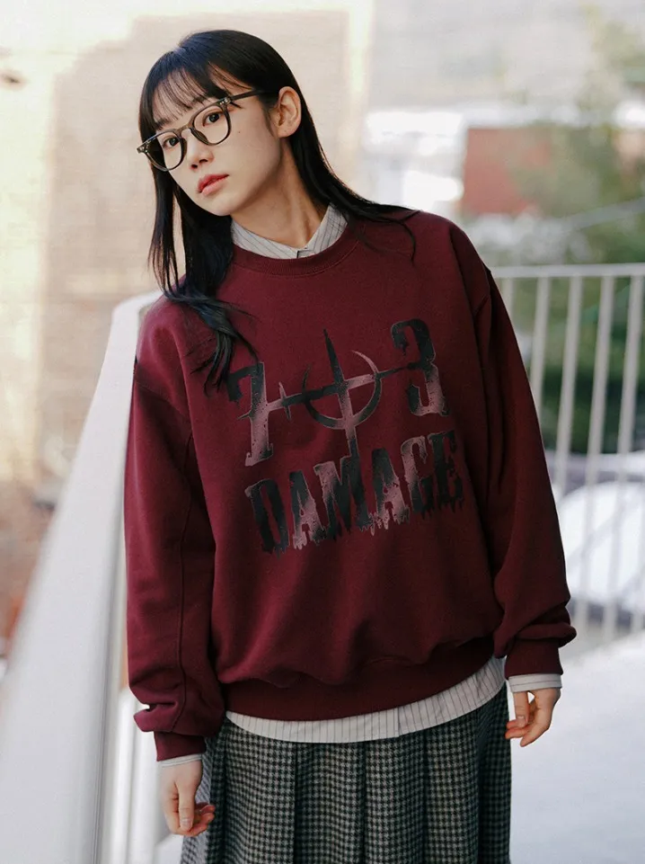 Jemut - DAMAGE OVERFIT SWEATSHIRT