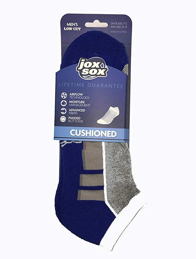 Jox Sox Men's Low Cut Shoe Socks Cushioned