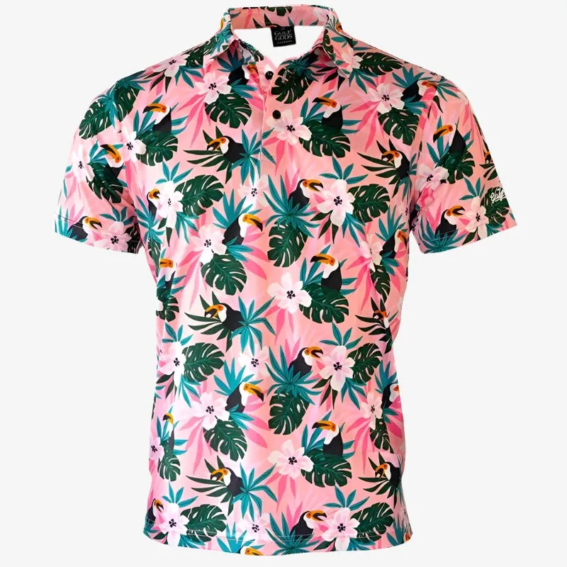 Cool Technology Performance Golf Polo in Jungle Print