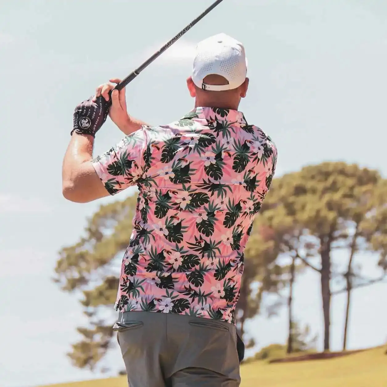 Cool Technology Performance Golf Polo in Jungle Print