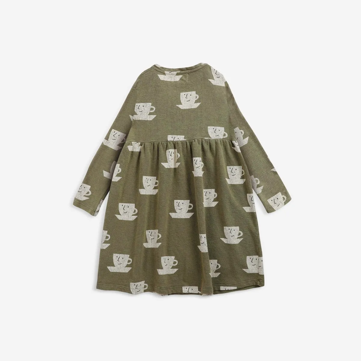 kids Bobo Choses Cup of Tea Kid's Midi Dress - Dark Green