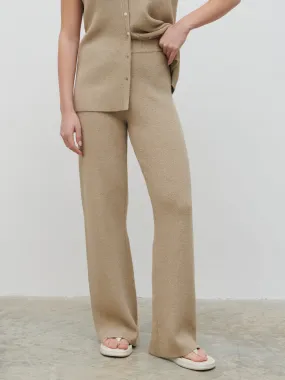 Kourtney Knit Trousers - Taupe