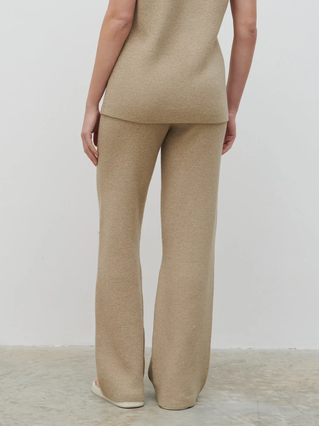 Kourtney Knit Trousers - Taupe