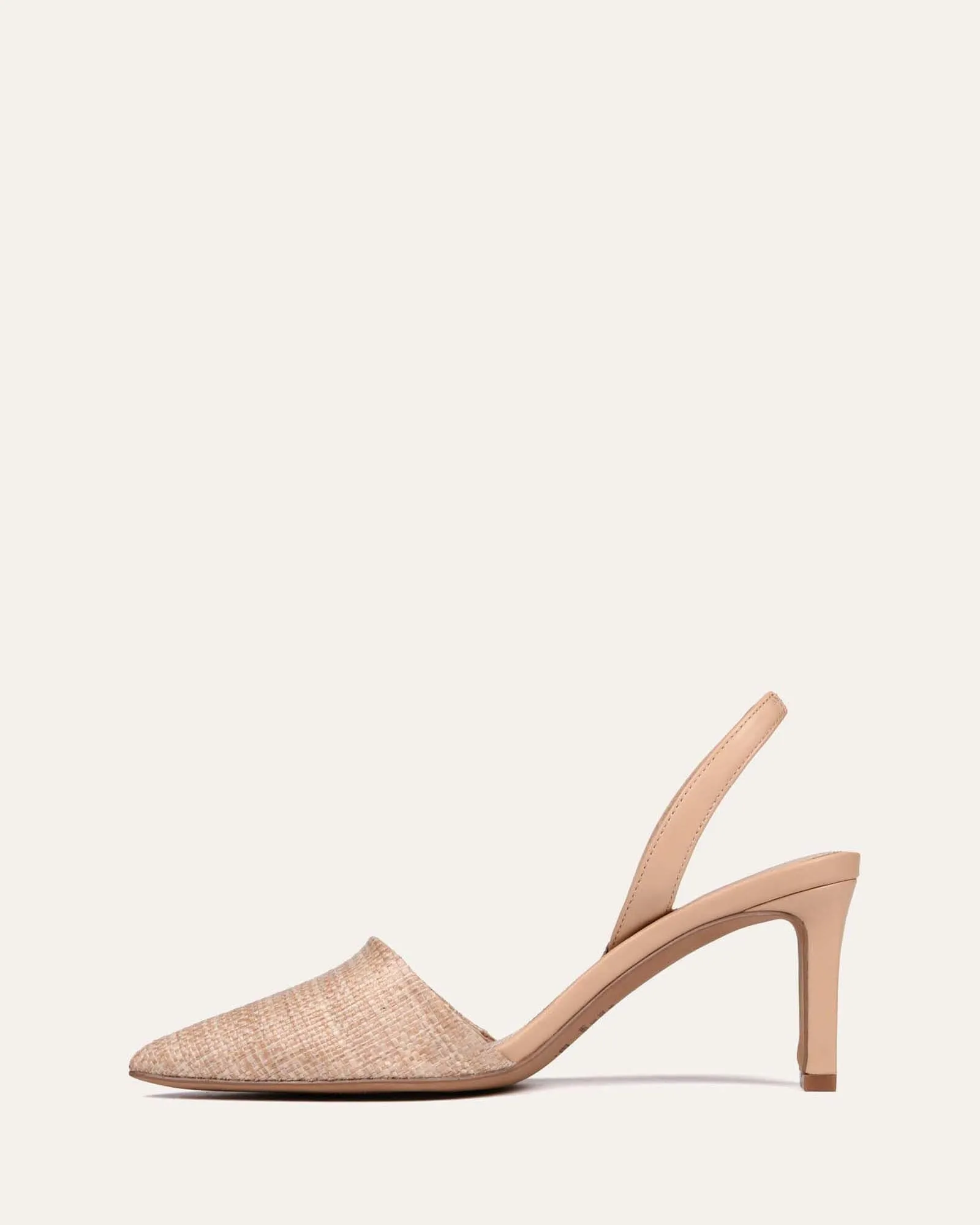 Kyra mid heels beige raffia