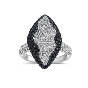 Ladies 18k White Gold With 2.63 CT Right Hand Ring