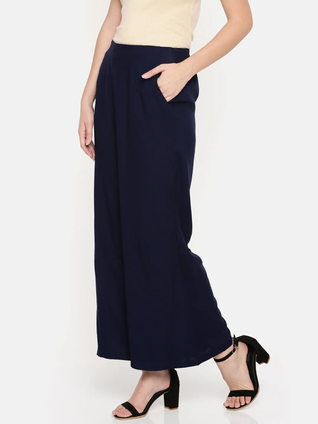 Ladies Palazzo Navy Blue