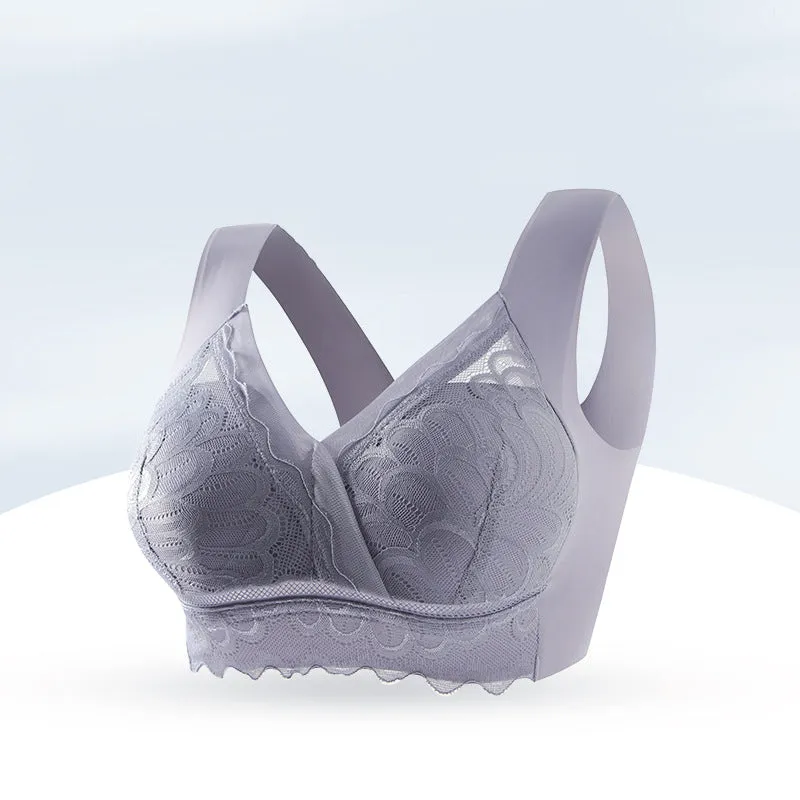 Thin No-Wire Lace Bra designed for Women by Libiyi