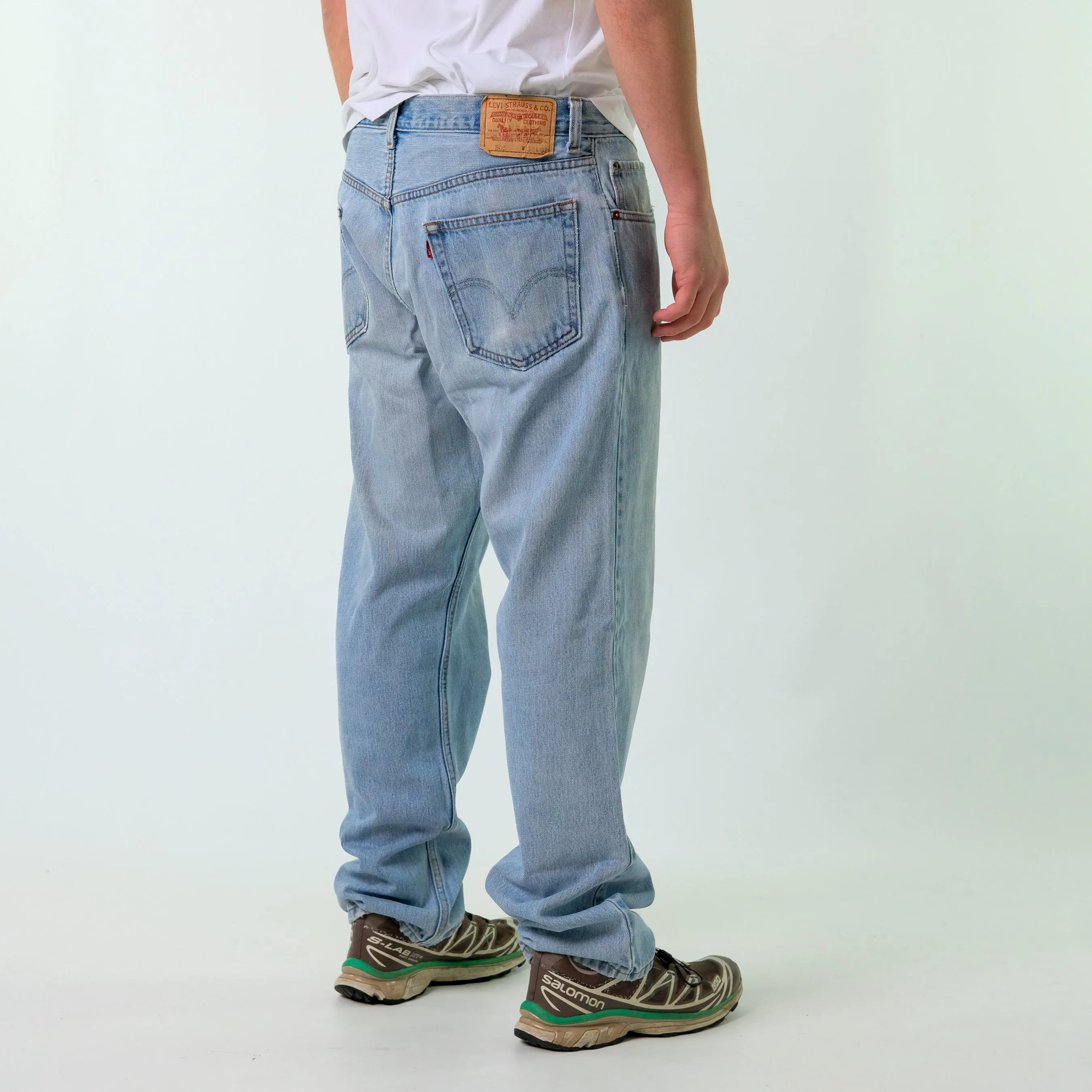 Light Blue 90s Levi's 505 Denim Jeans Baggy Pants (36x32)