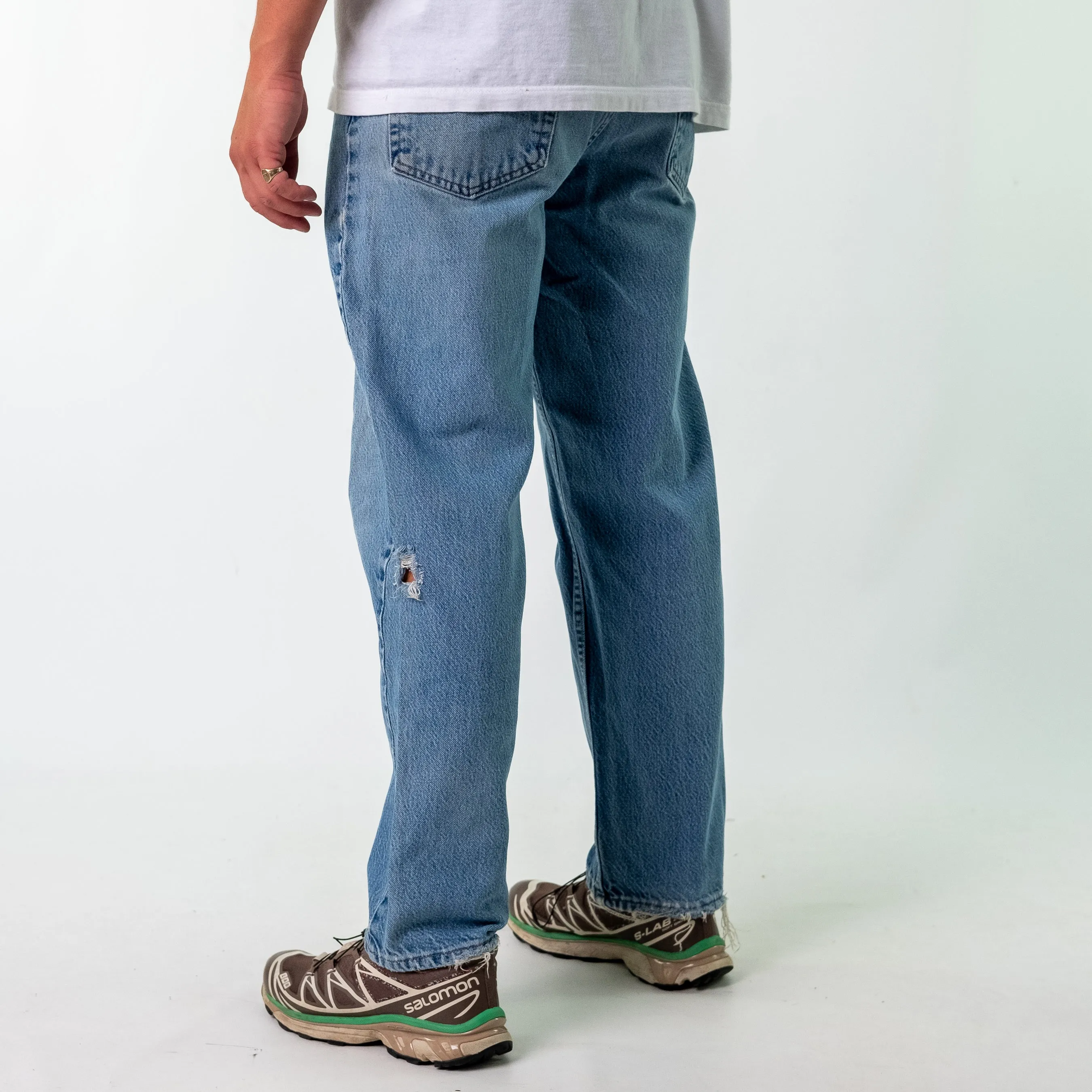 Light Blue y2ks Carhartt Denim Jeans Baggy Pants (34x30)