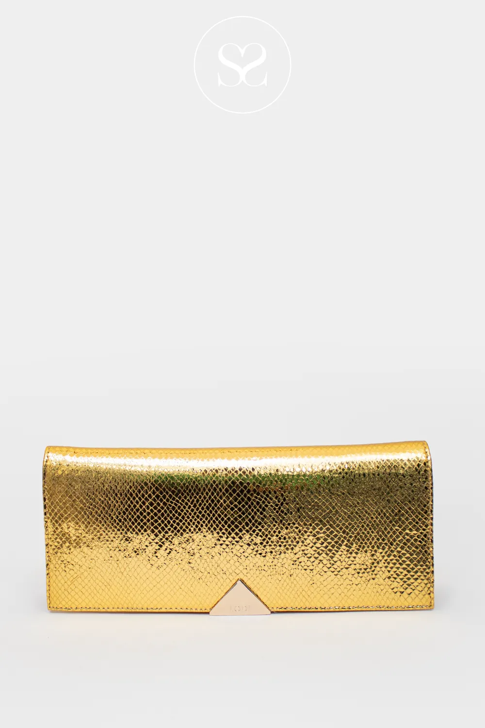 LODI L-1610 ANTIQUE  GOLD - ENVELOPE CLUTCH BAG