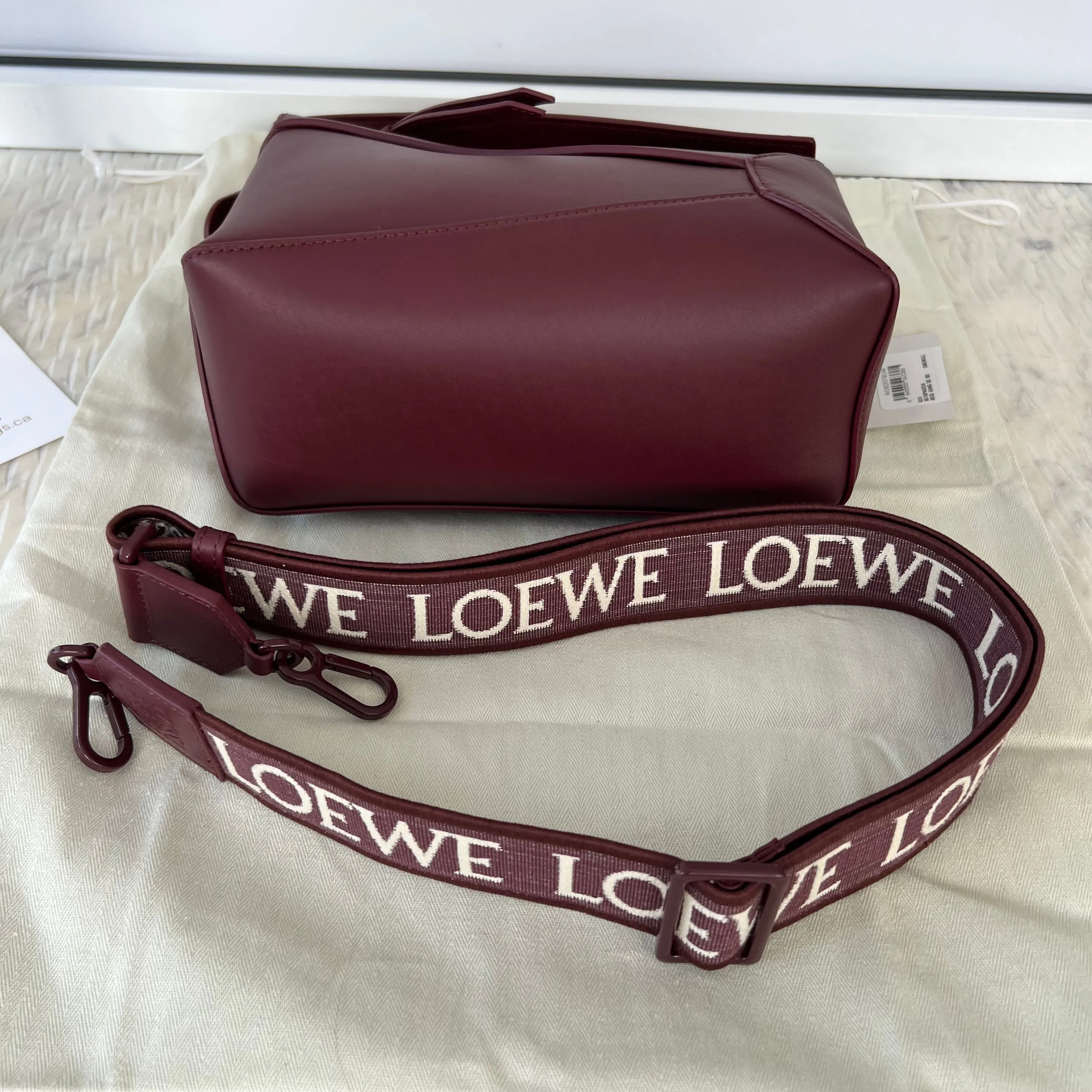 Loewe bag with puzzle design.