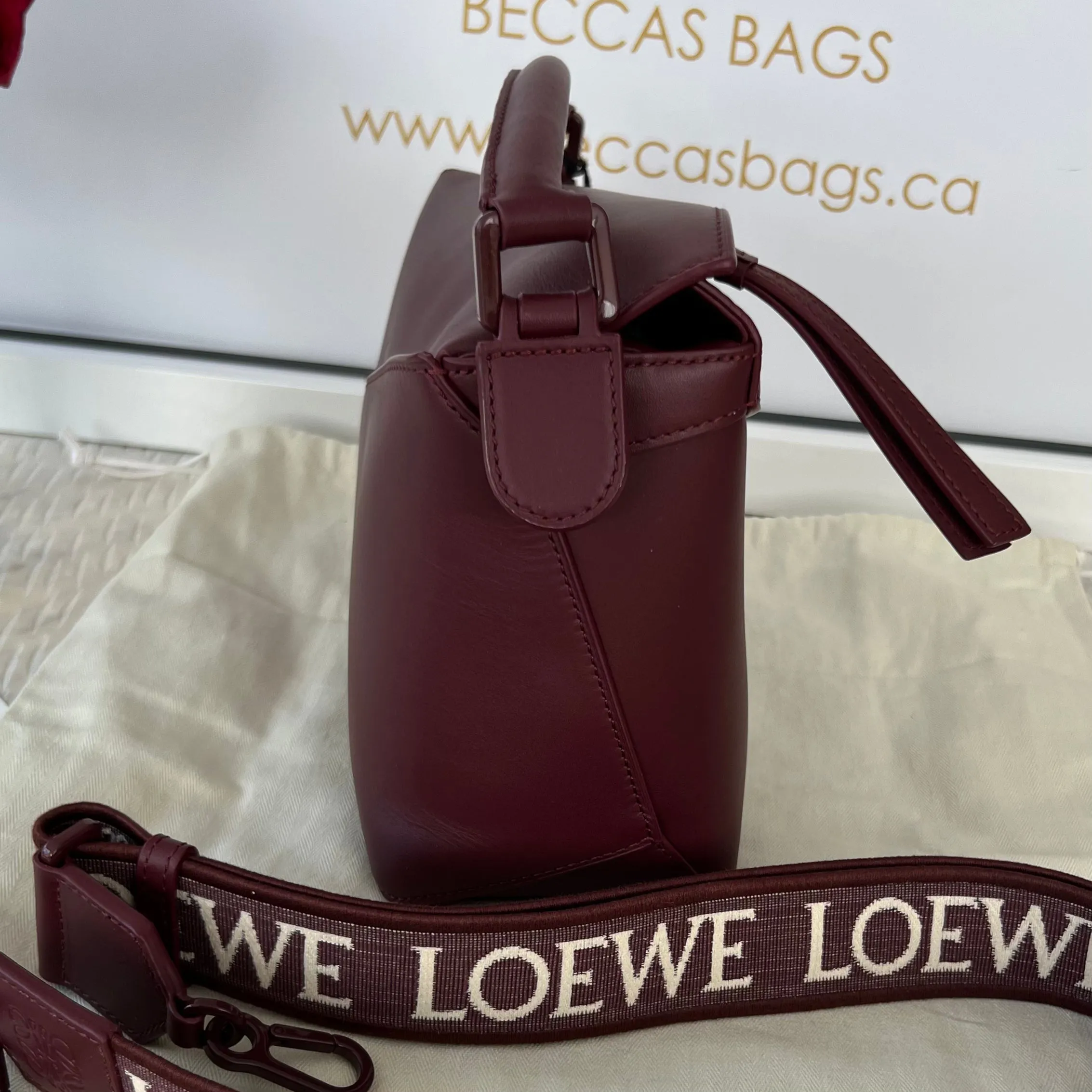 Loewe bag with puzzle design.