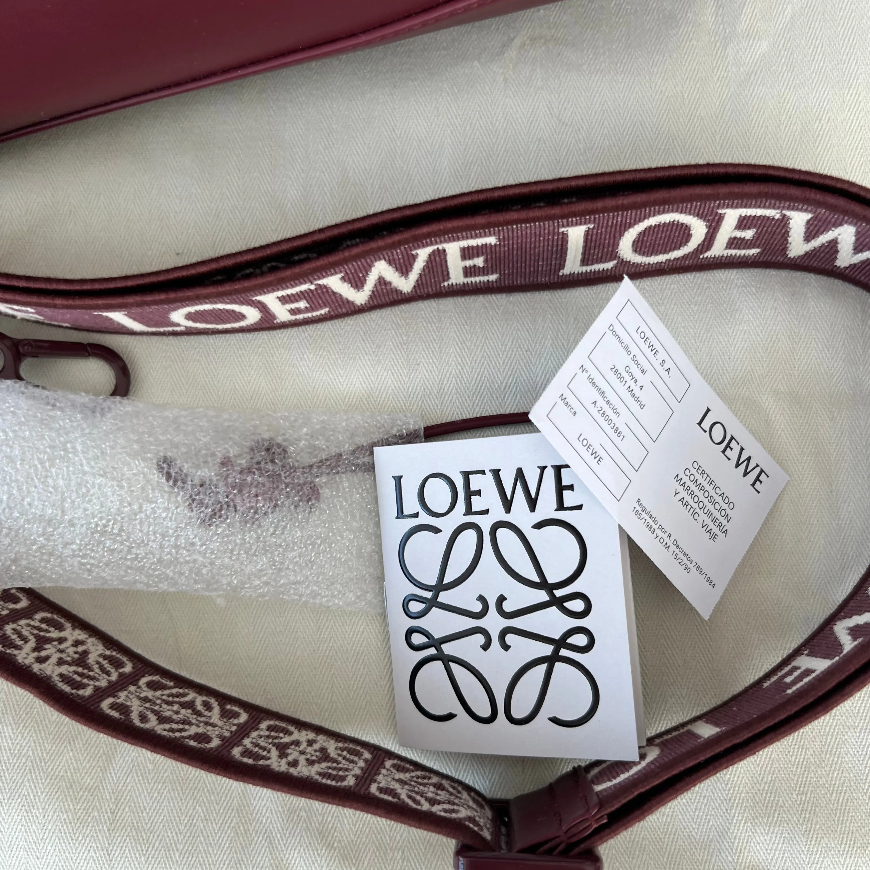 Loewe bag with puzzle design.