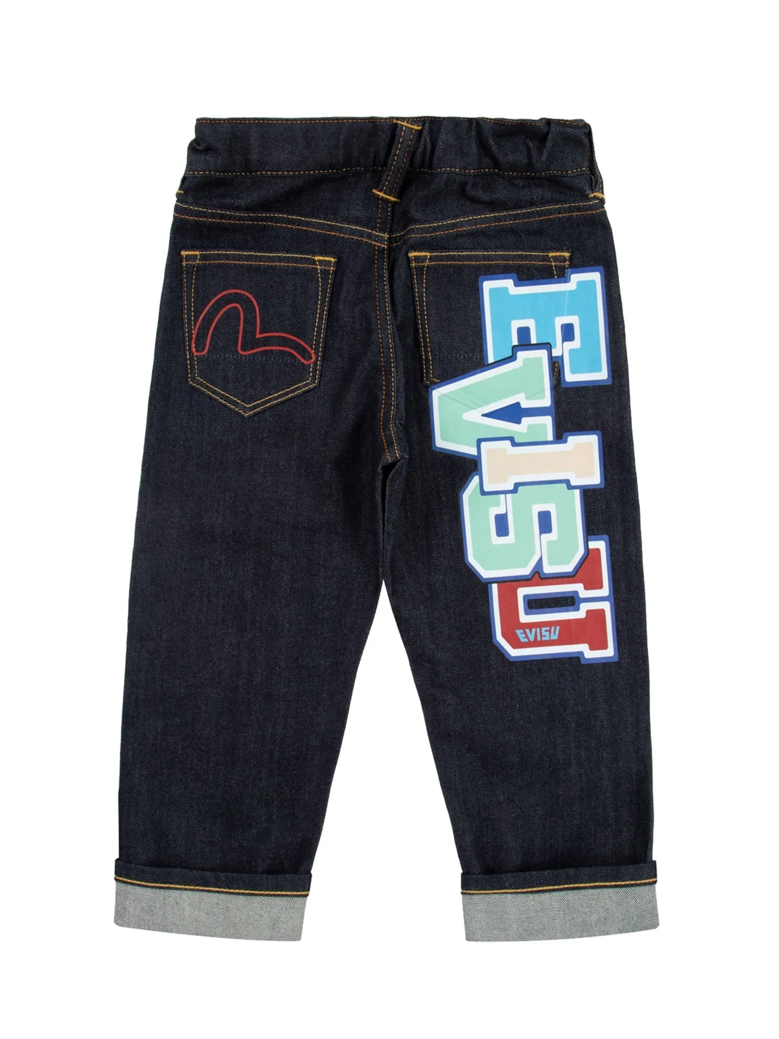 Logo and Seagull Print Regular Fit Denim Jeans