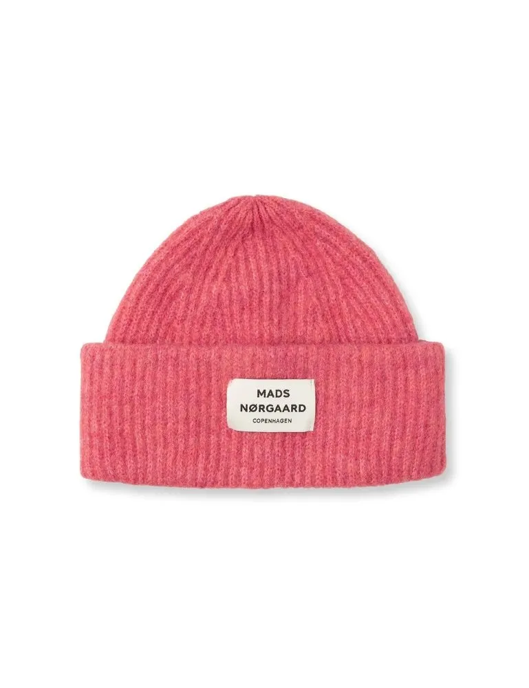 Mads Norgaard Hot Pink Knit Beanie Hat