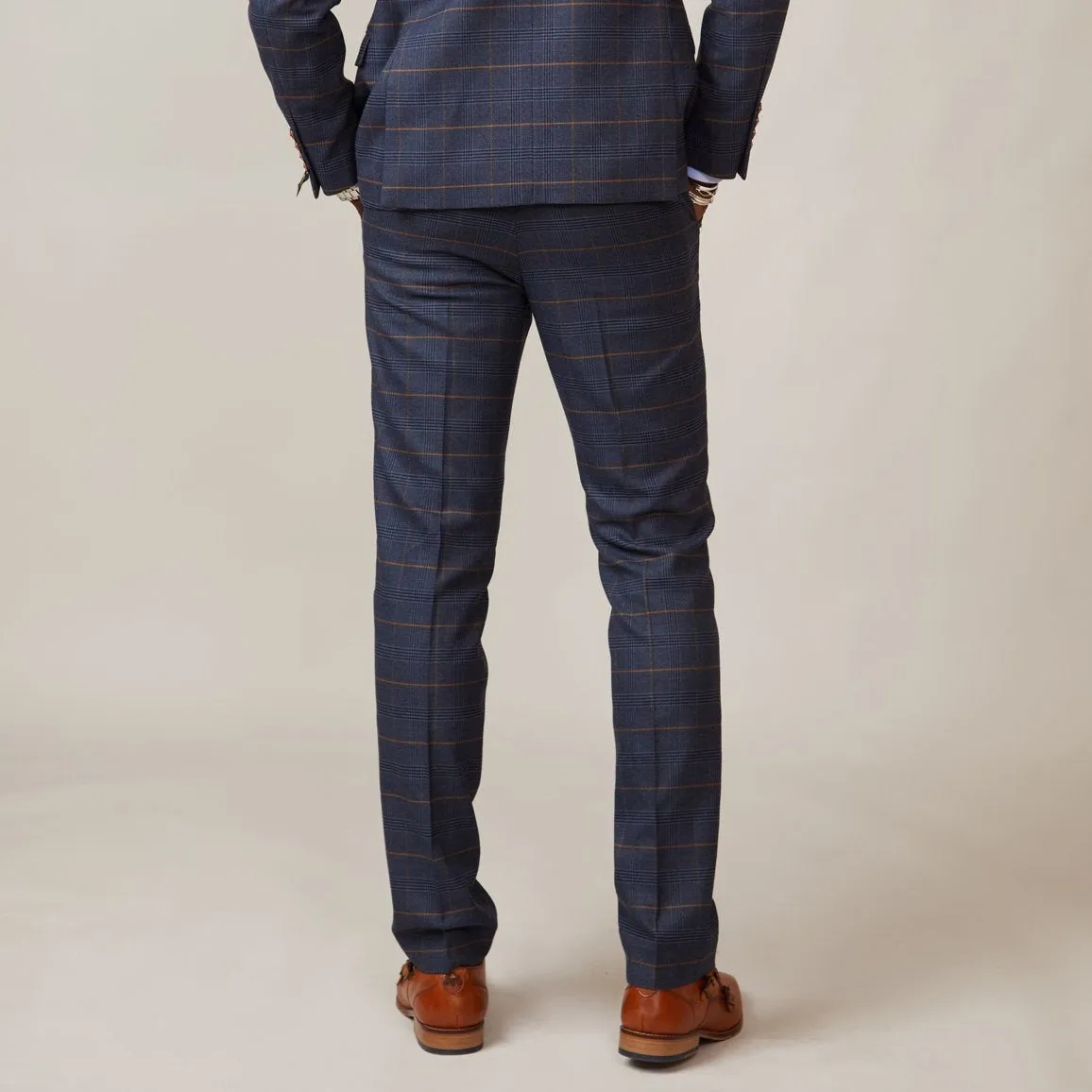 MARC DARCY JENSON - MARINE NAVY CHECK TROUSERS