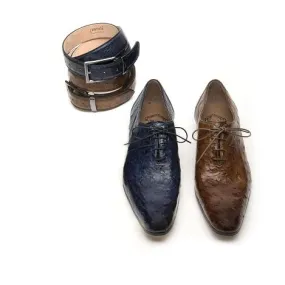 Mauri Clemente 1067 Ostrich Quill Special Order Oxfords