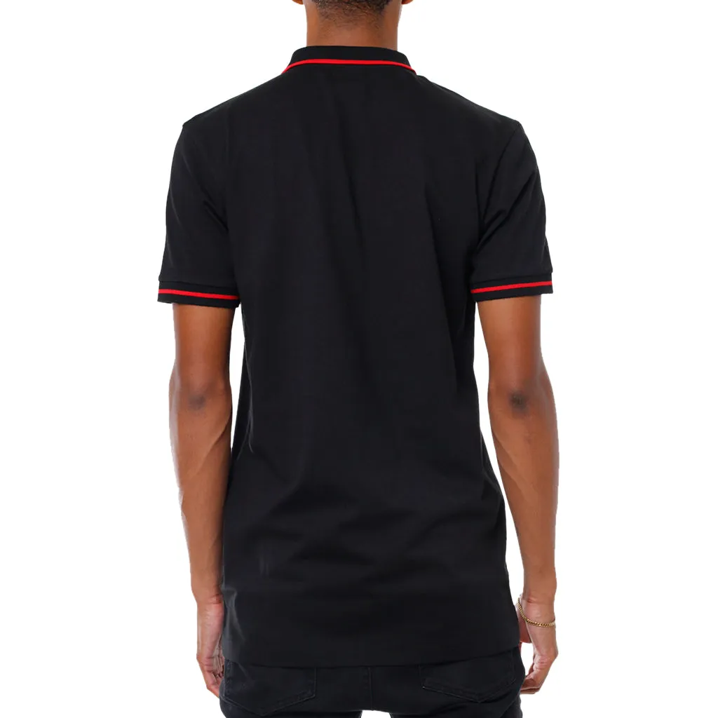 Memorial Embroidered Polo Shirt Black