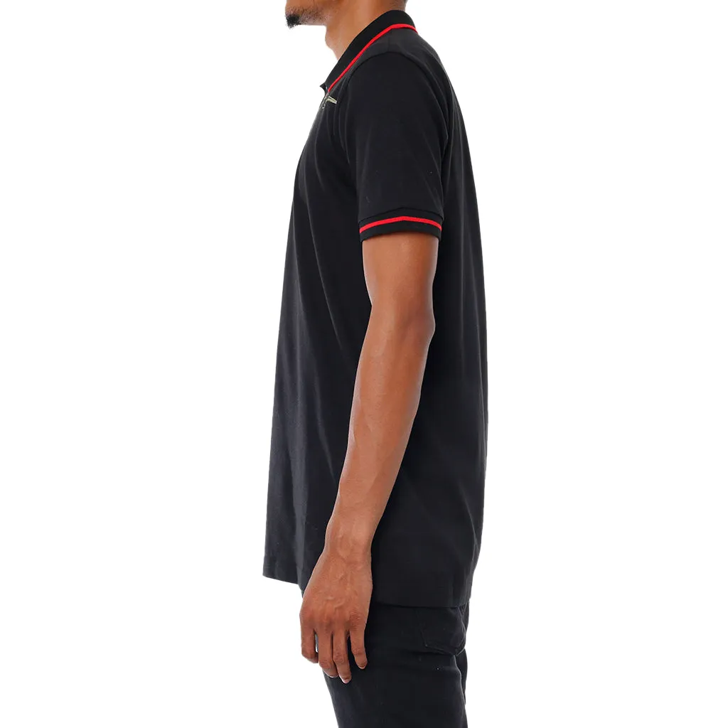 Memorial Embroidered Polo Shirt Black