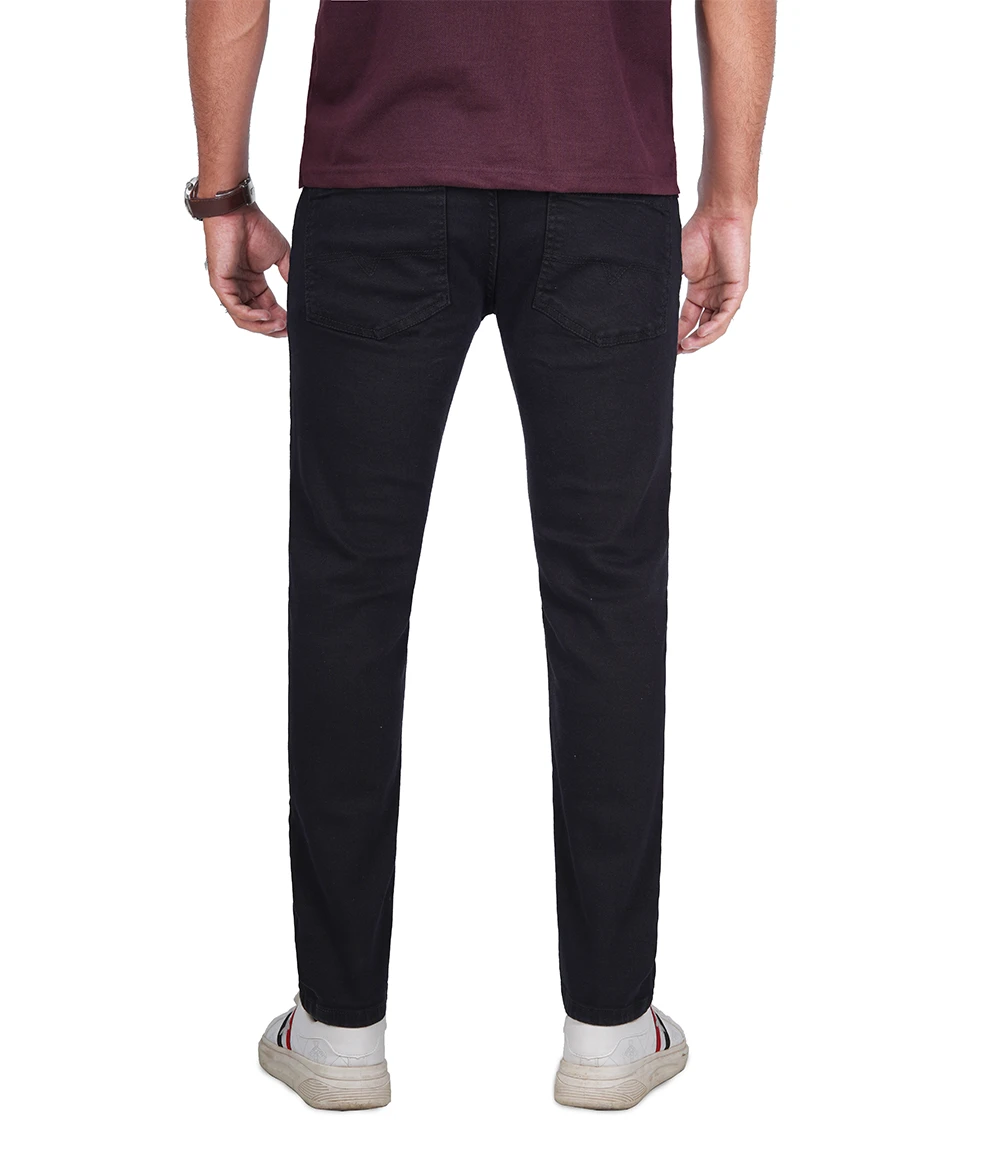 Men Black Slim Fit Jeans - Normal Stretch Denim Pant