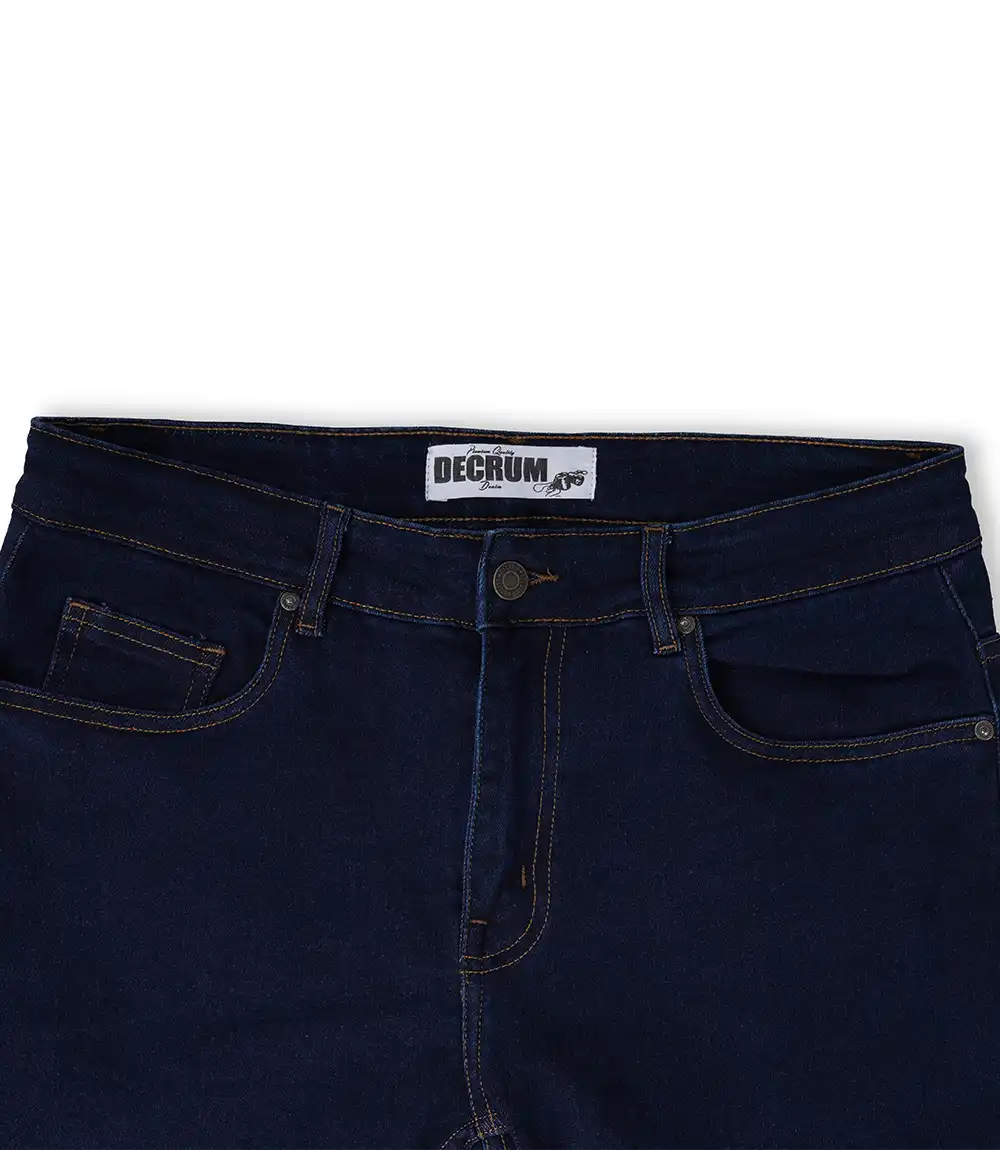 Men's Dark Blue Slim Fit Jeans - Denim Pant with Normal Stretch