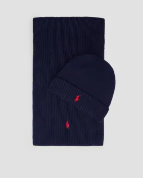 Men's wool cap and scarf set Polo Ralph Lauren 710951146-400