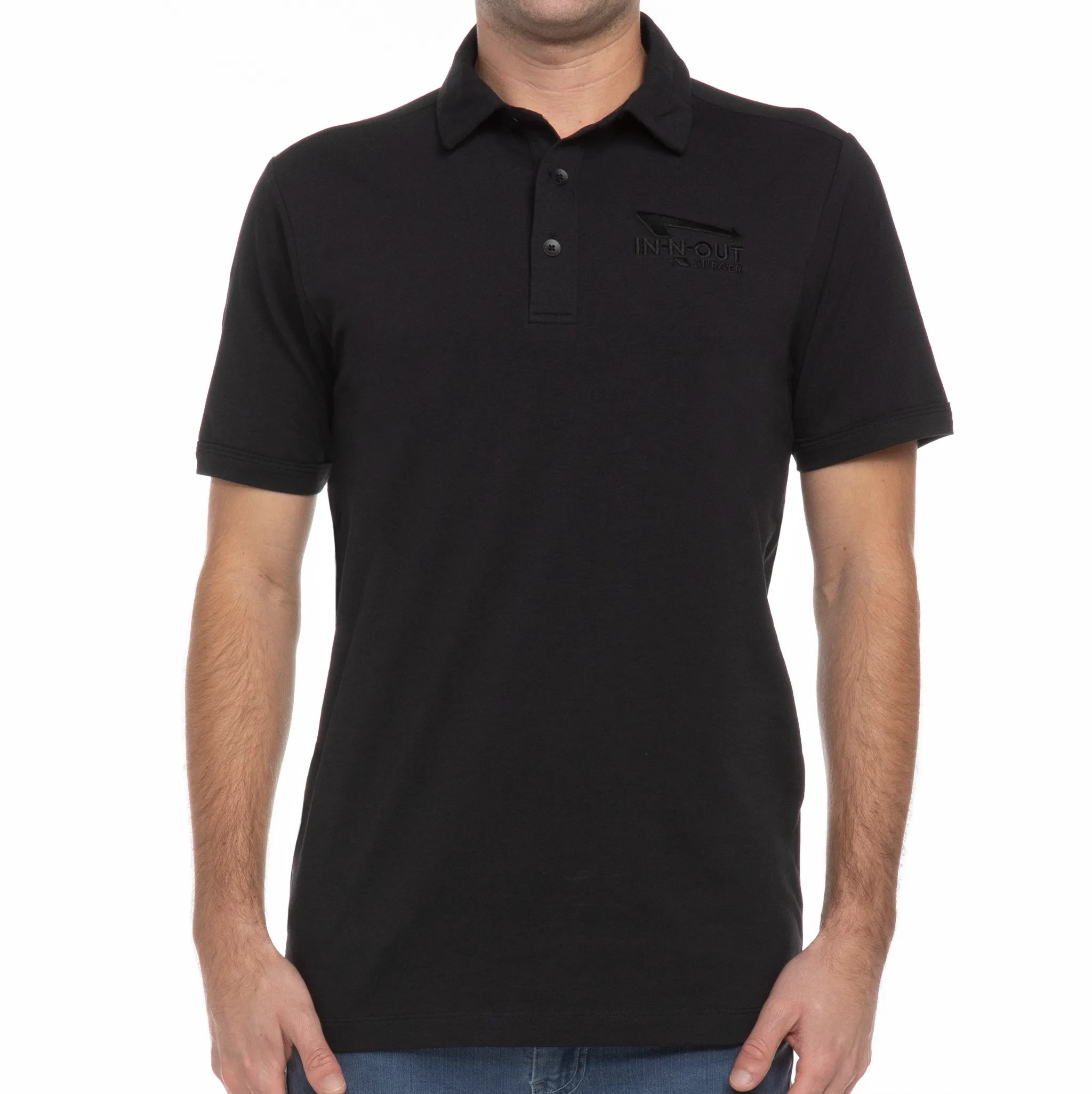 Men's Black Performance Polo