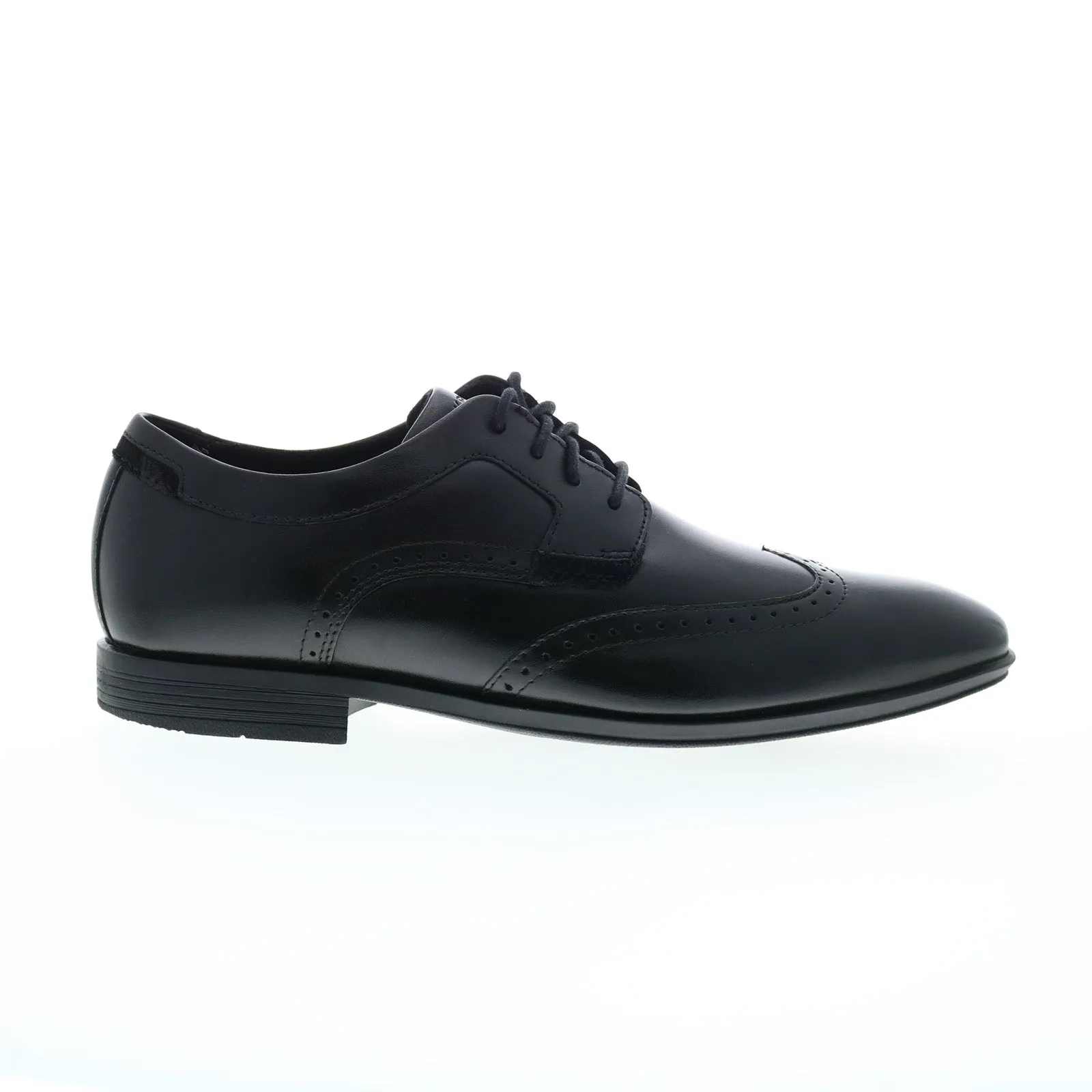 Men's Black Wide Rockport Somerset Wingtip Oxfords