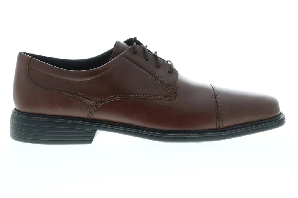 Men's Brown Leather Cap Toe Oxfords Shoes