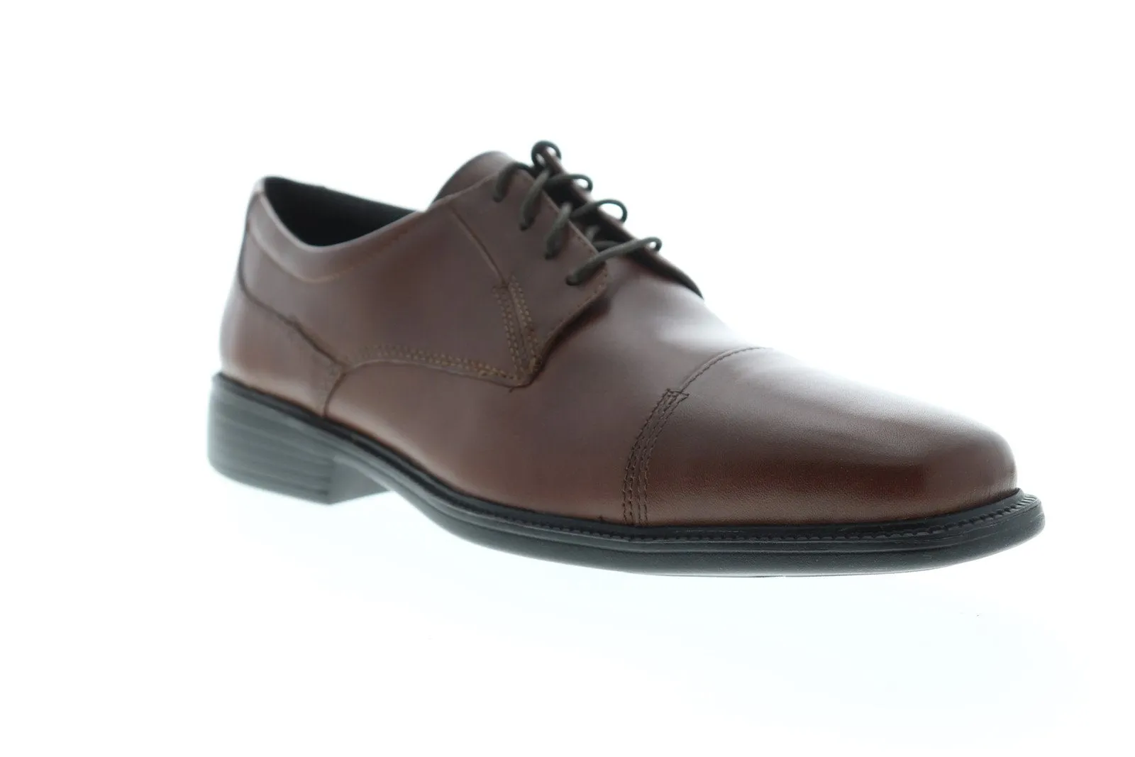 Men's Brown Leather Cap Toe Oxfords Shoes