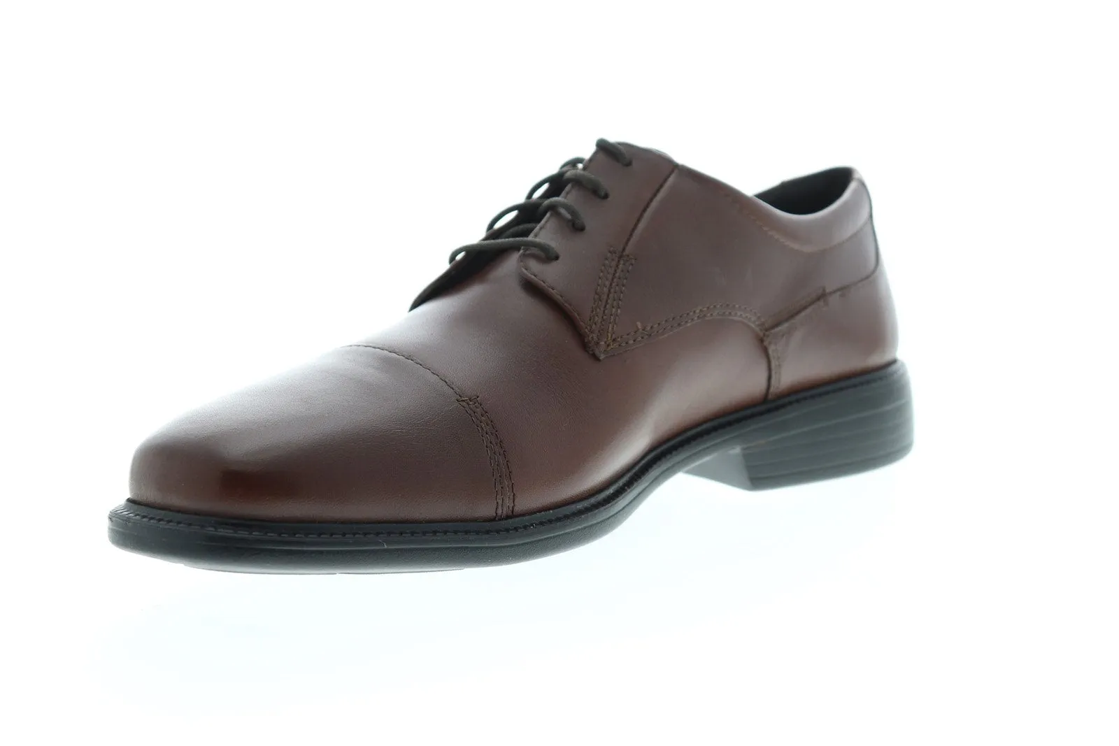 Men's Brown Leather Cap Toe Oxfords Shoes