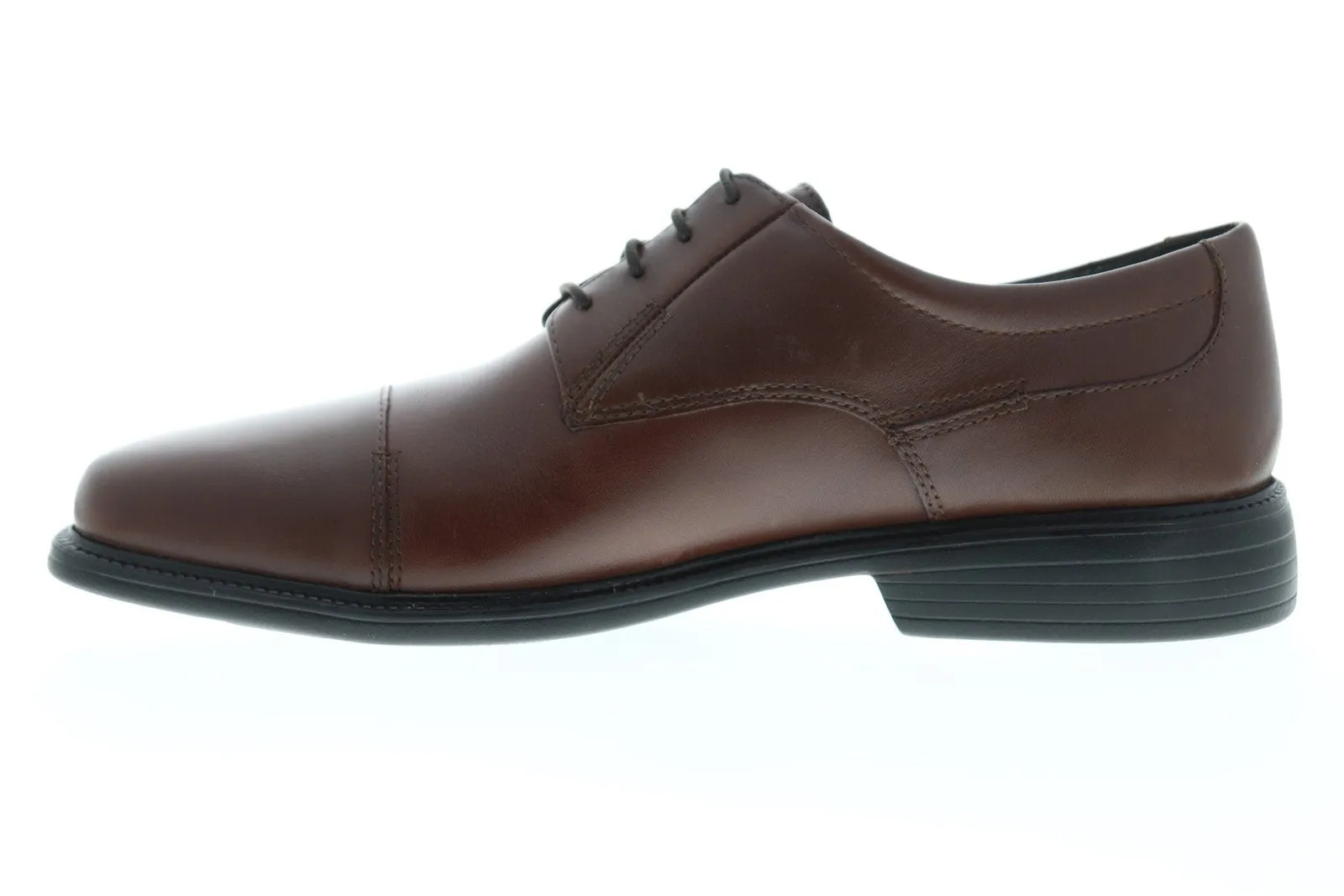 Men's Brown Leather Cap Toe Oxfords Shoes