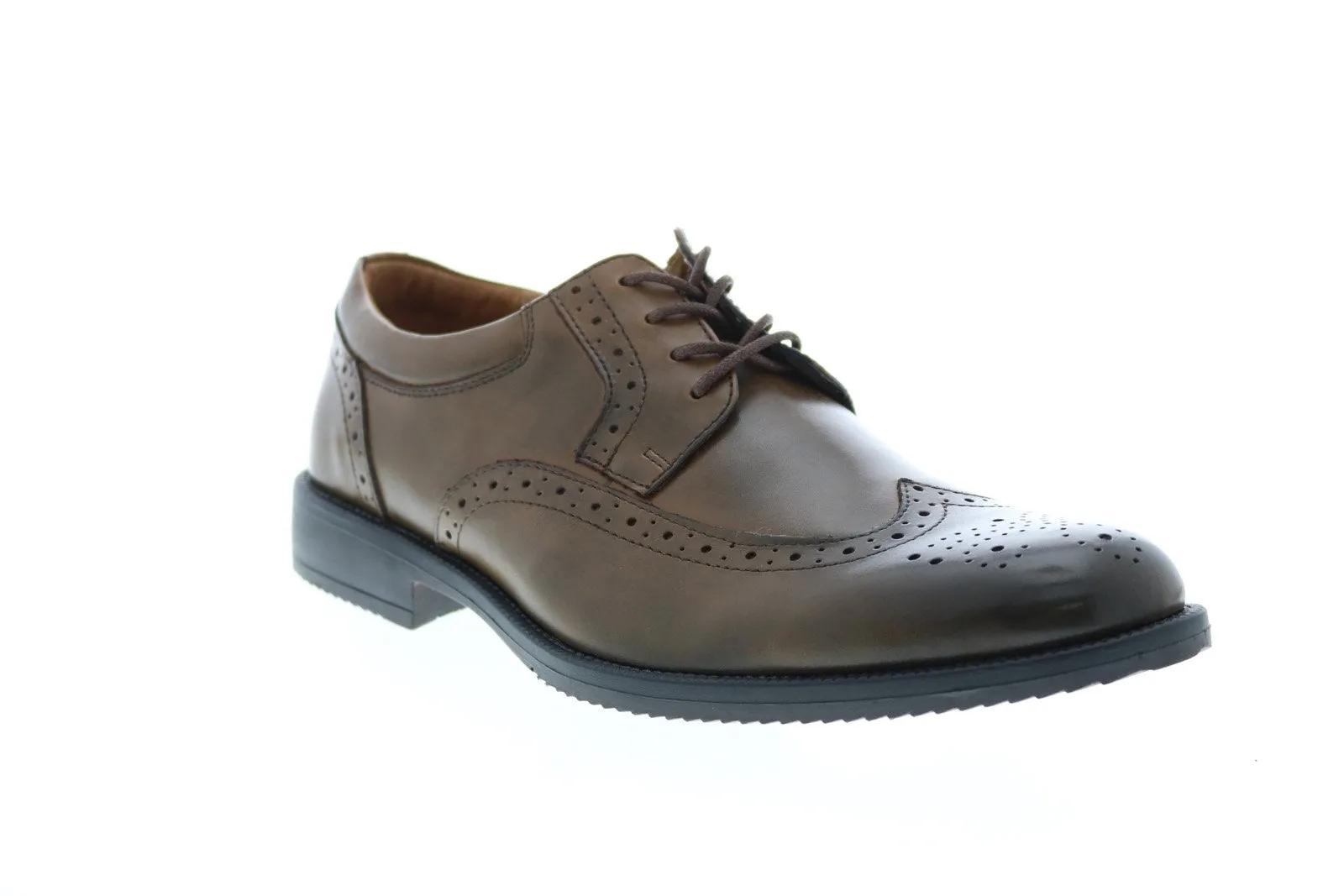 Men's Brown Wide Leather Wingtip & Brogue Oxfords