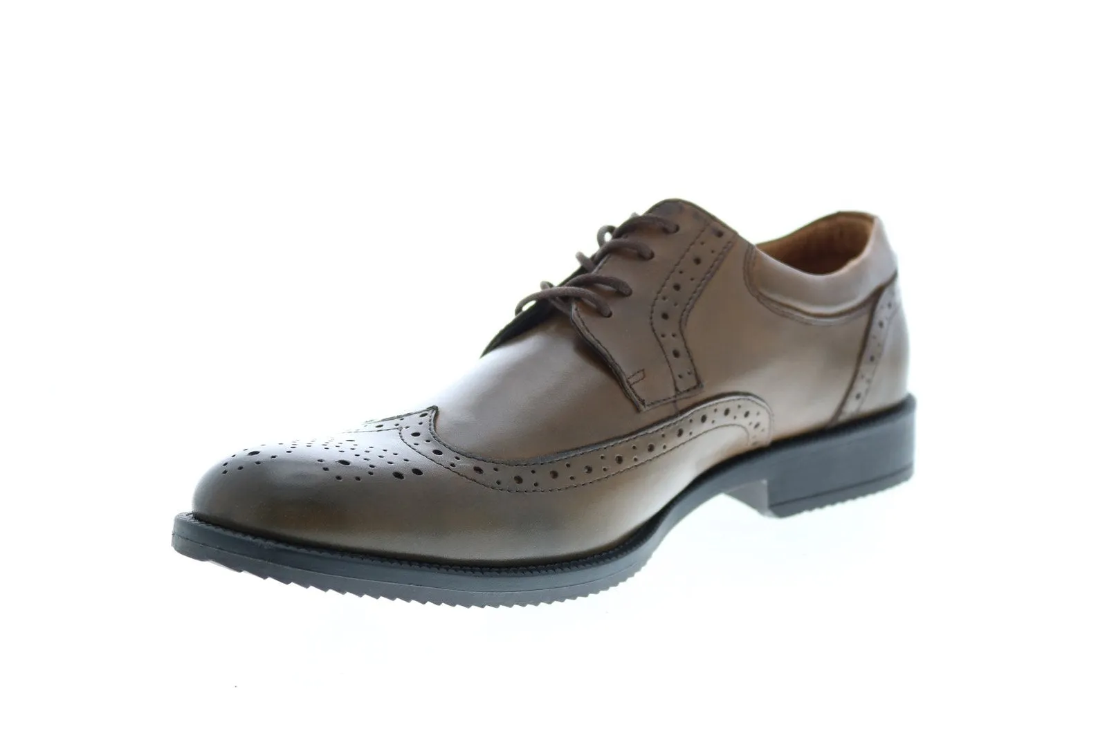 Men's Brown Wide Leather Wingtip & Brogue Oxfords