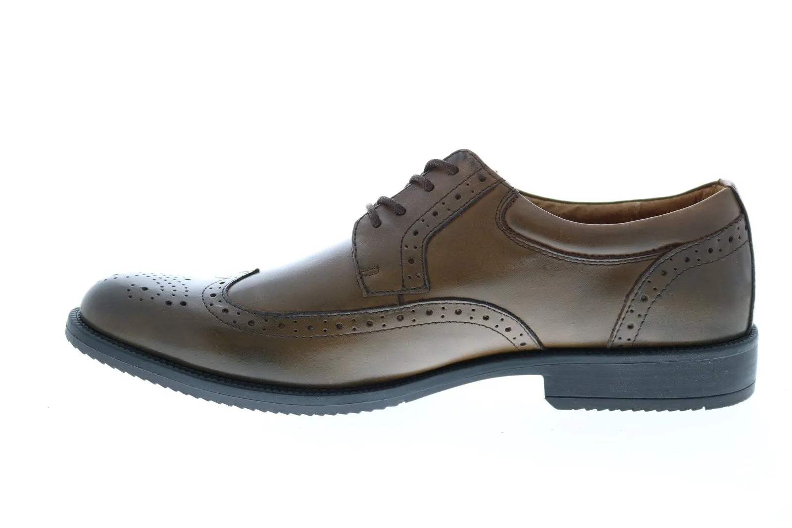 Men's Brown Wide Leather Wingtip & Brogue Oxfords