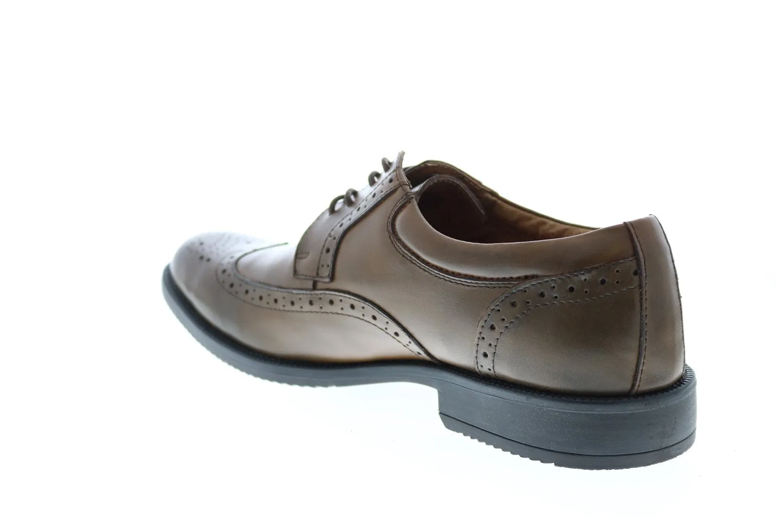 Men's Brown Wide Leather Wingtip & Brogue Oxfords