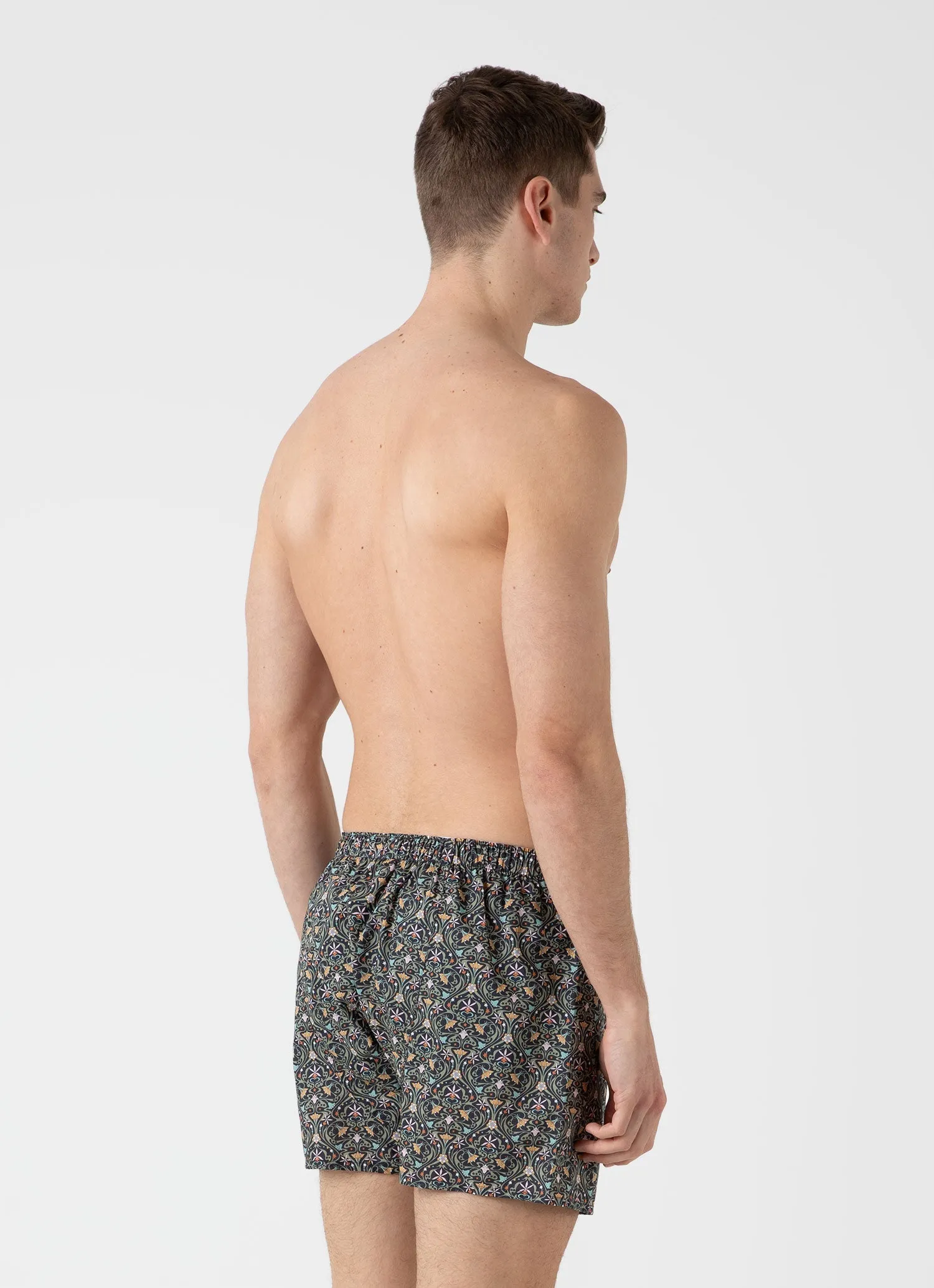 Men's Classic Boxer Shorts in Liberty Fabric in Ghost Orchid