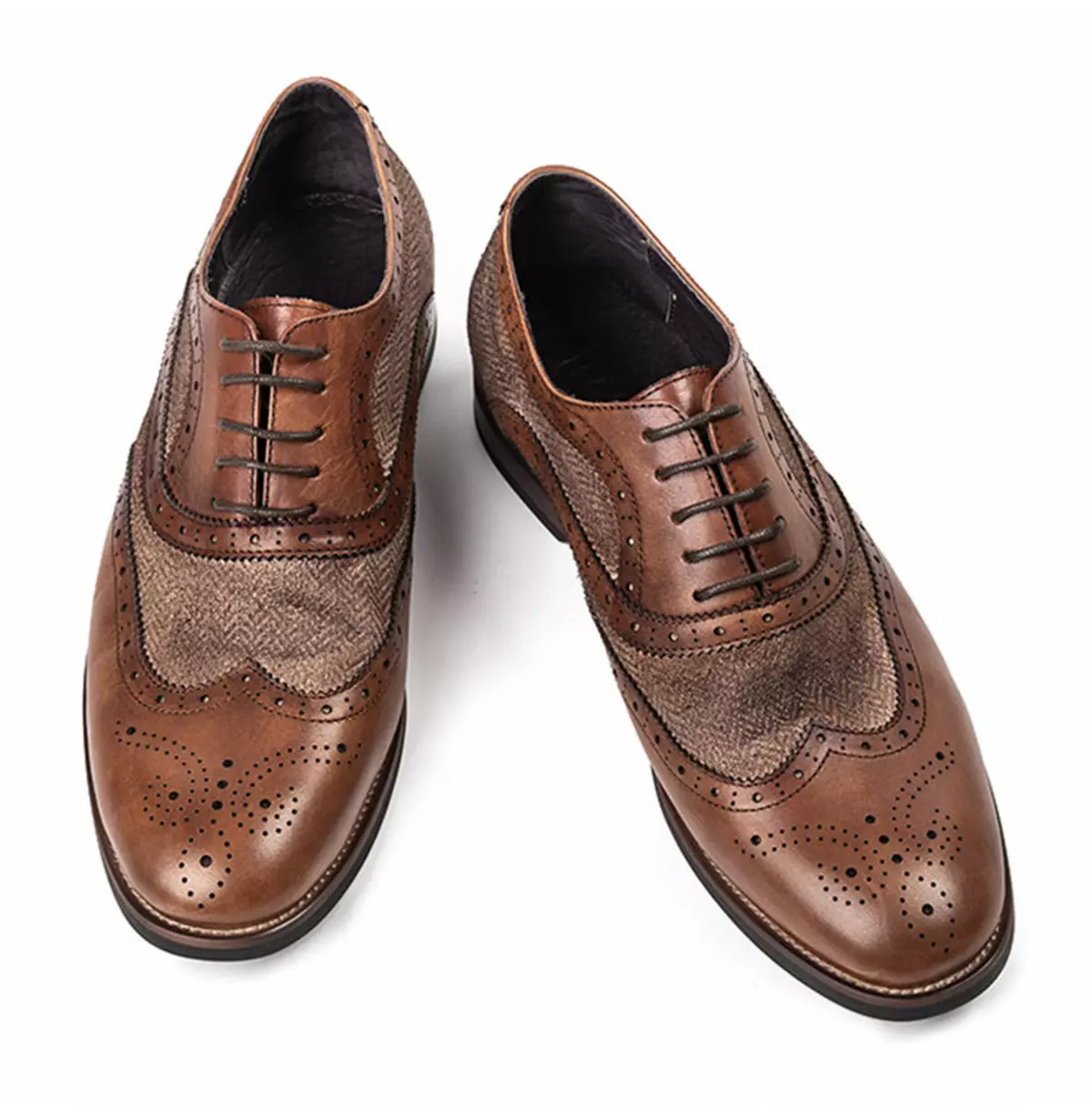 Men's Handcrafted Suede Wingtip Oxford Shoes