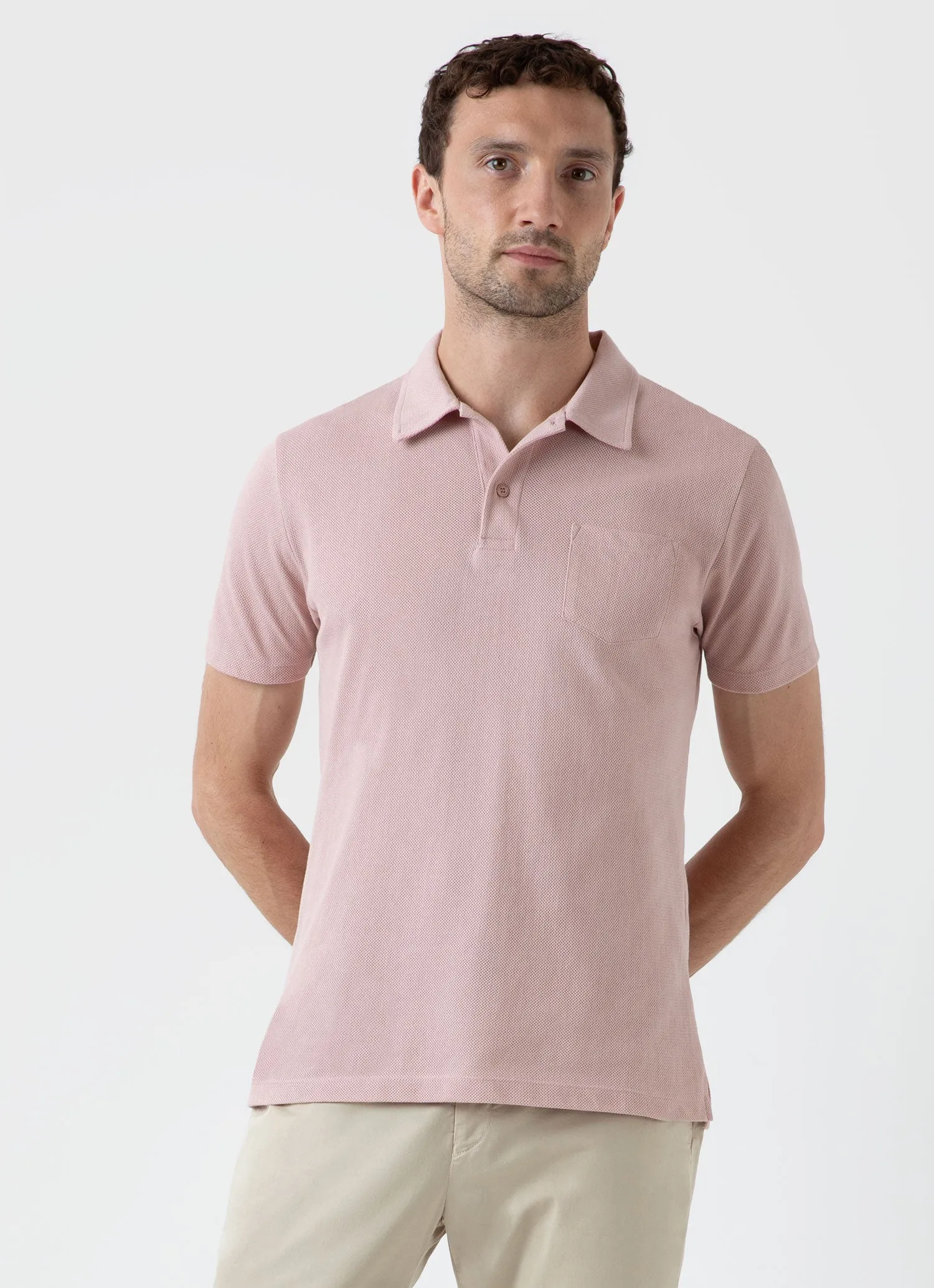 Men's Pale Pink Riviera Polo Shirt