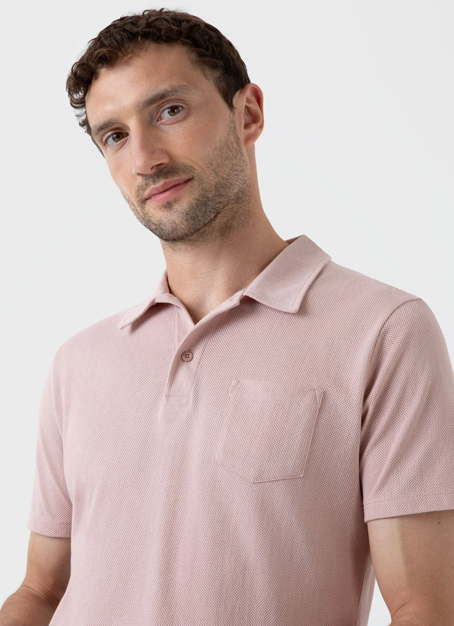 Men's Pale Pink Riviera Polo Shirt