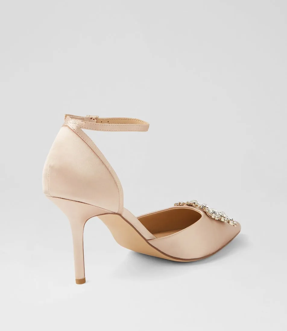 MIDAS Diarmond Nude Satin Heels