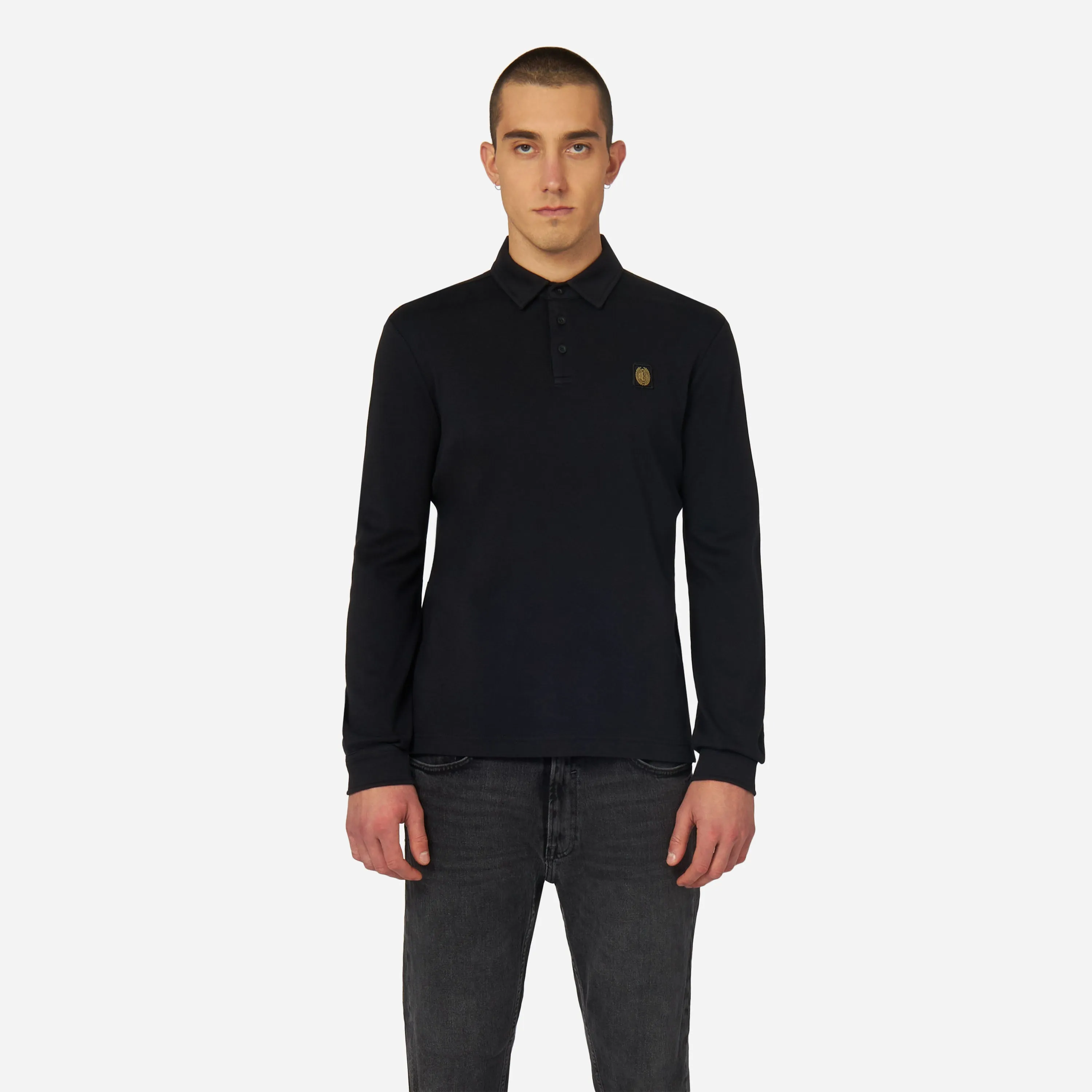 Milan Gold Essential Long Sleeve Polo