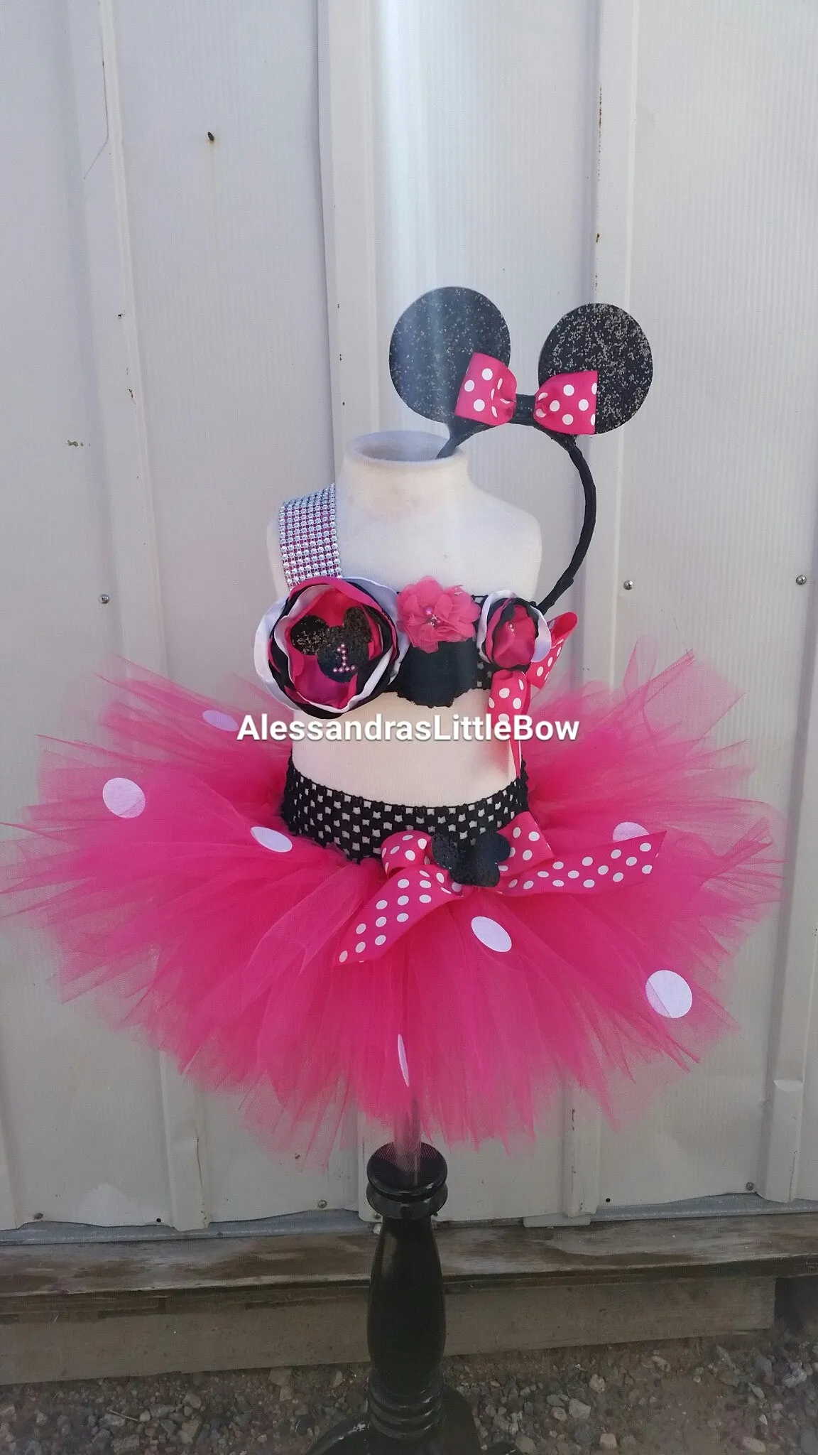 Minnie Mouse Pink Cake Smash Outfit for Party