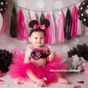 Minnie Mouse Pink Cake Smash Outfit for Party