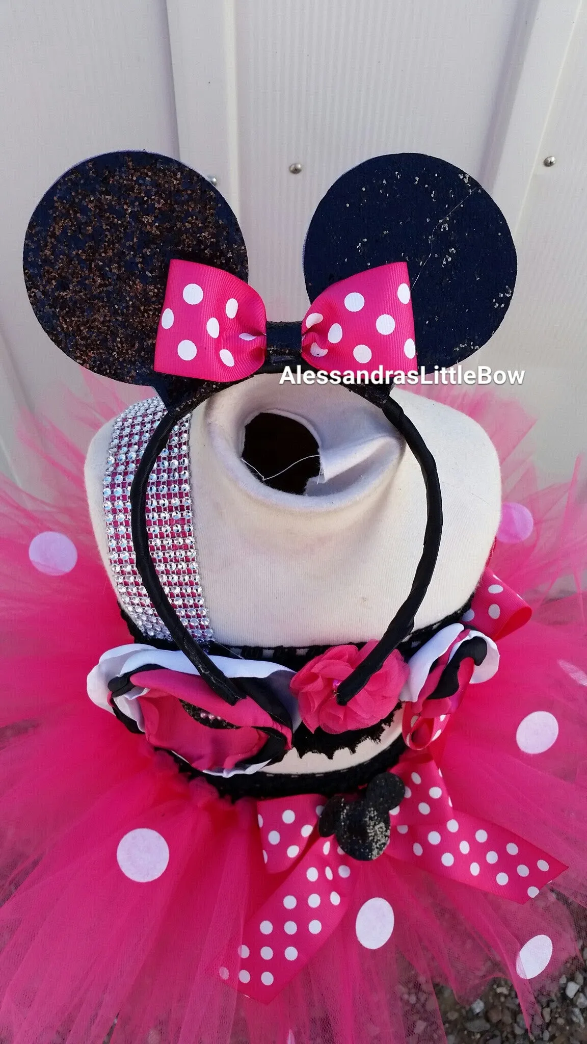 Minnie Mouse Pink Cake Smash Outfit for Party