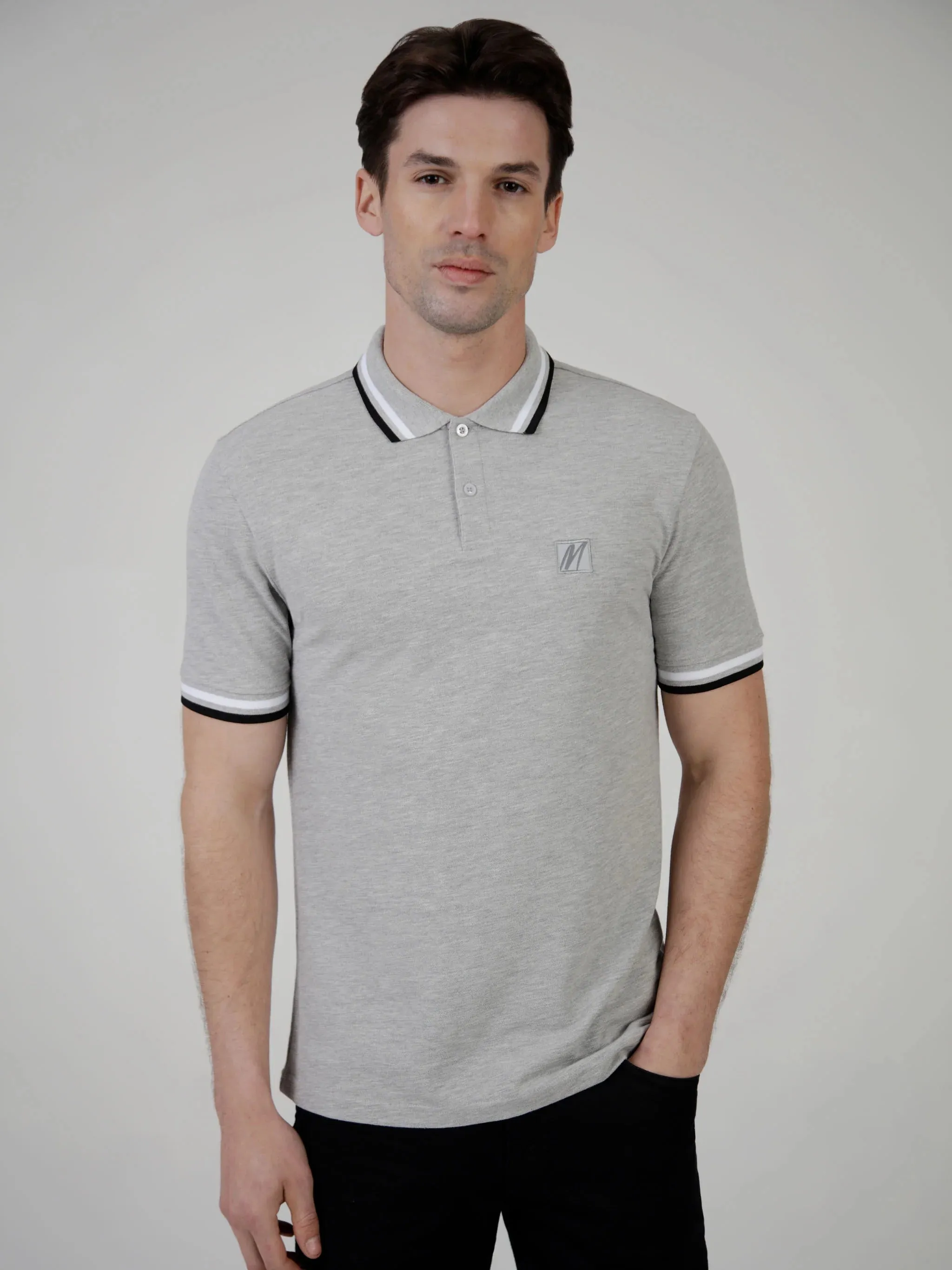 Mish Mash Men's Grey Polo Shirt